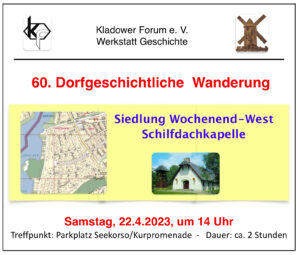 Dorfgeschichtliche Wanderung 60 Plakat