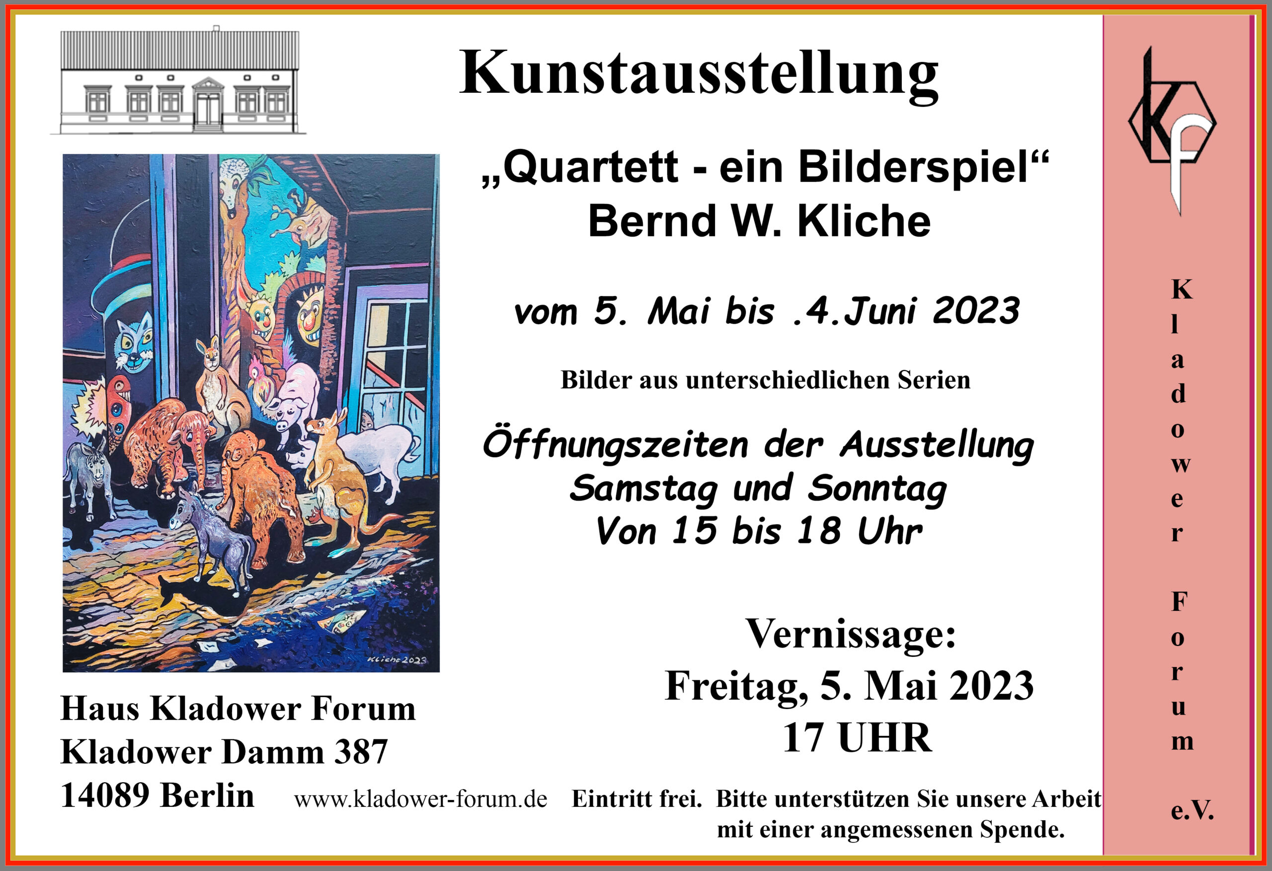 Kunstausstellung Bernd Kliche„Quartett – ein Bilderspiel“