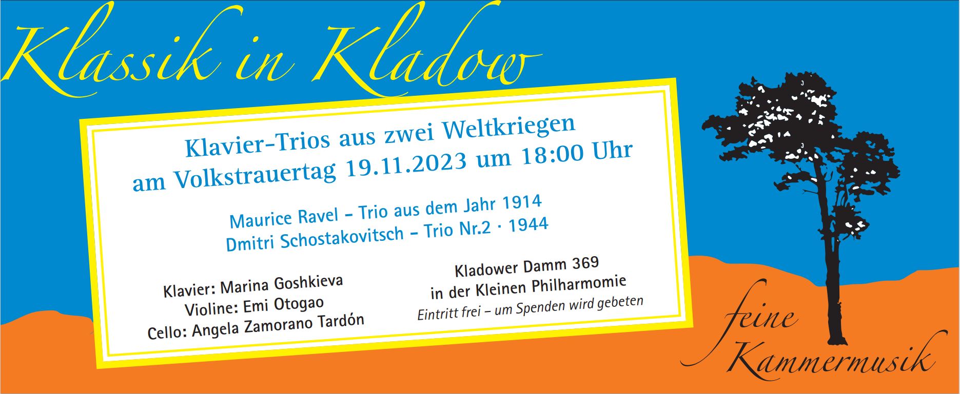Klassik in Kladow – Klavier-Trios aus zwei Weltkriegen