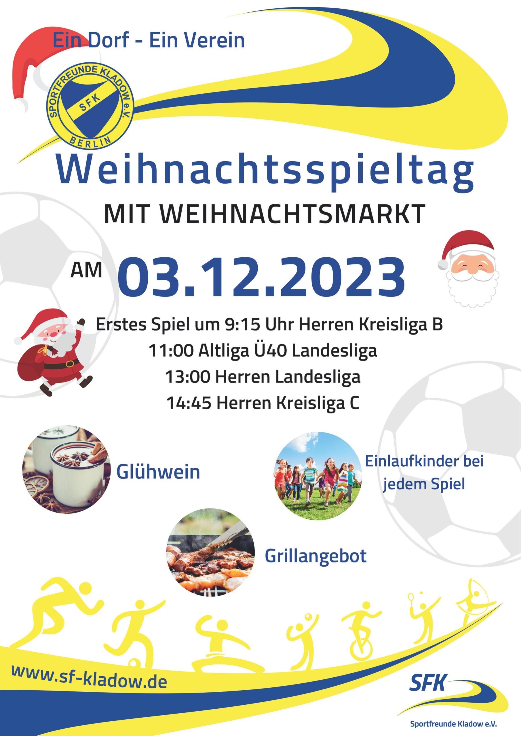 SF Kladow – Weihnachtsspieltag mit Weihnachtsmarkt