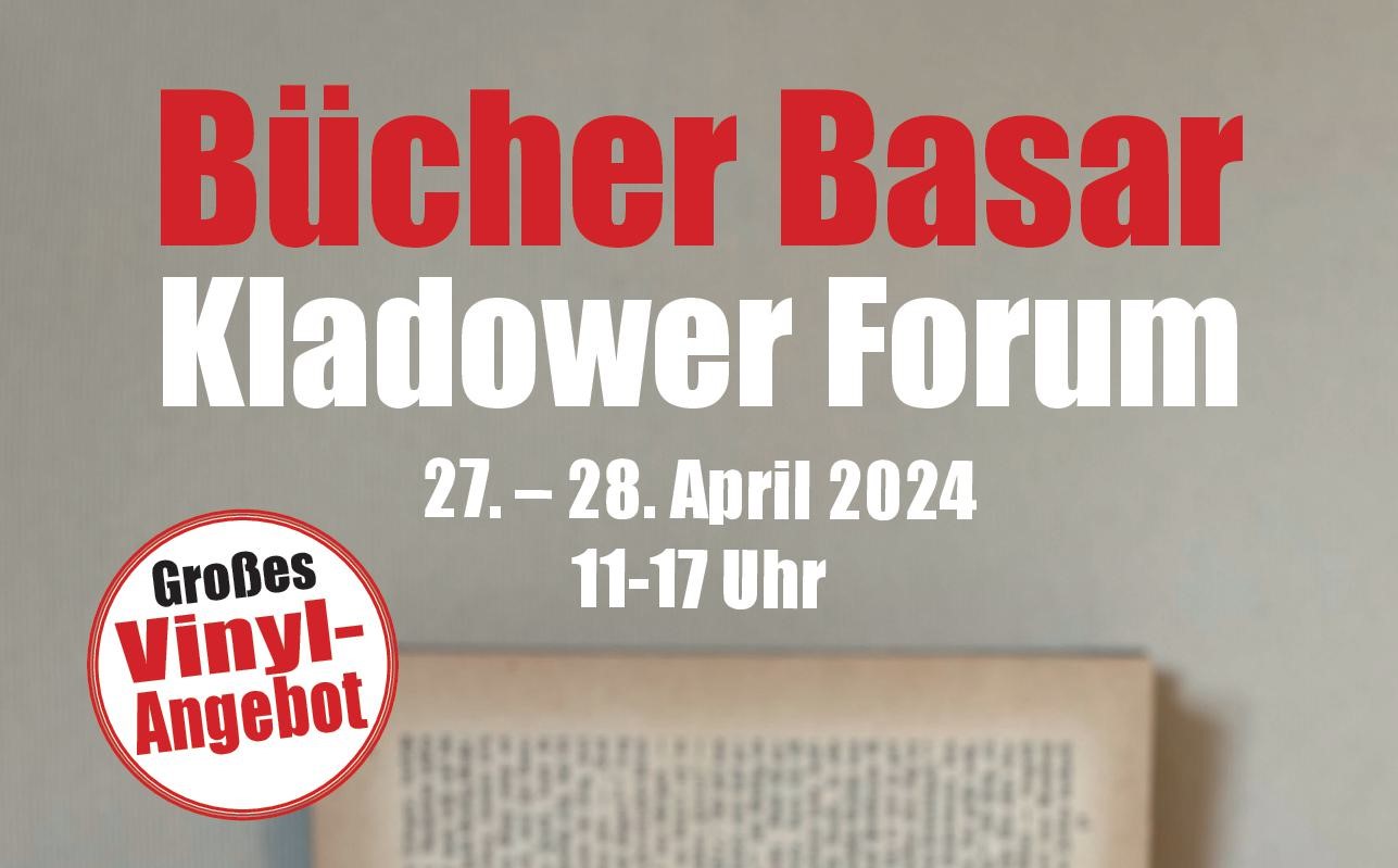 Bücher Basar Kladower Forum 27./28. April 2024 11-17 Uhr